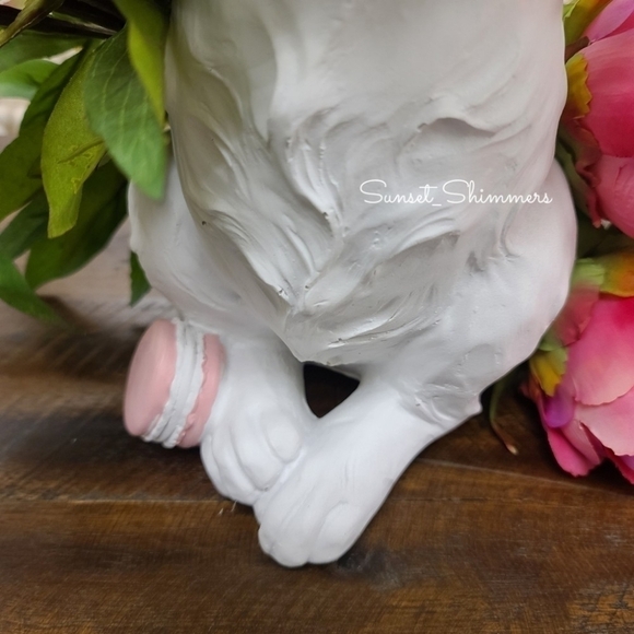 Tall 14.75" Easter Bunny Rabbit Macaron Cookies Figurine Statue Decor New - Picture 4 of 8